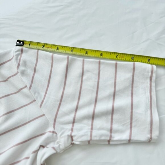 Colori White And Pink Stripped 3/4 Sleeves Top Size Small - Picture 3 of 12